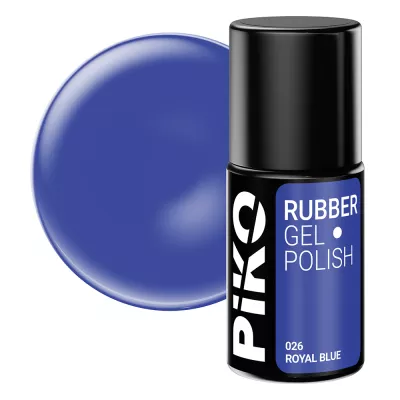 Oja semipermanenta Piko, Rubber, 7ml, 026  Royal Blue