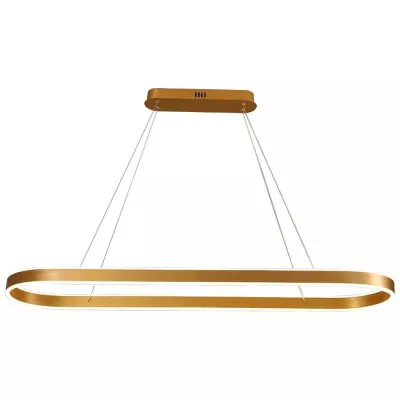 LUSTRA LED AURIU CU TELECOMANDA LUMINA RECE/CALDA/NEUTRA SI INTENSITATE REGLABILA