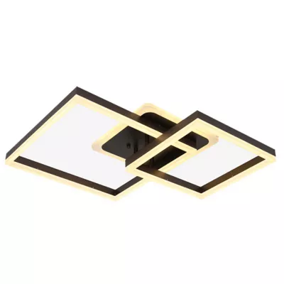 Lustra LED cu telecomanda, 160 W, maro, intensitate reglabila, lumina rece, calda, neutra