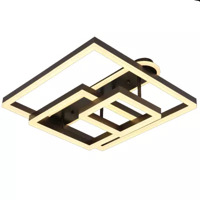 Lustra LED cu telecomanda, 240 W, maro, intensitate reglabila, lumina calda, neutra, rece