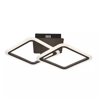 Lustra LED cu telecomanda, 60 W, maro, intensitate reglabila, lumina rece, calda, neutra