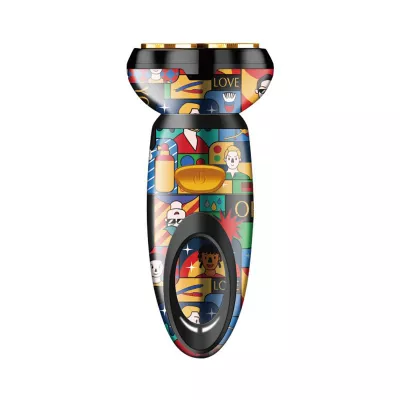 Masina de tuns Kemei, electrica, reincarcabila, alimentare USB, multicolora