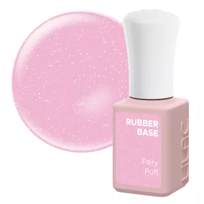 Oja semipermanenta Lilac Rubber Base, Fairy Puff, 6 g