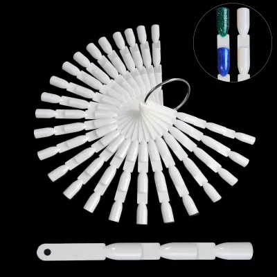 Paletar expunere culori, tipsuri unghii false 50 culori, Natural