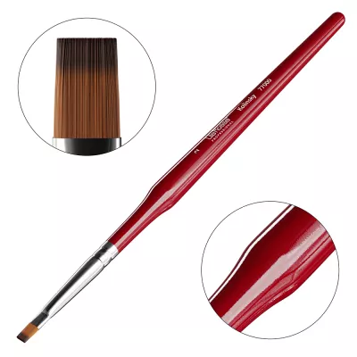 Pensula unghii pentru nail art Kolinsky, Lila Rossa,  varf drept, nr 2