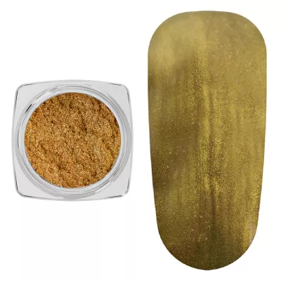 Pigment holografic cu efect de oglinda, cu aplicator, 2 g, gold