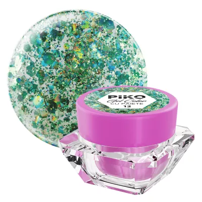 Gel color UV cu paiete Piko, 5g, 12