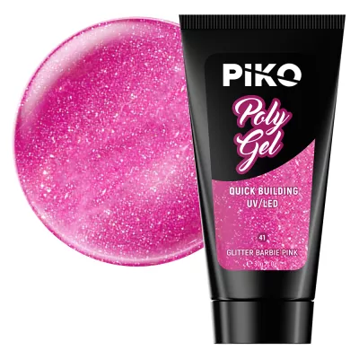 Polygel color, Piko, 30 g, 33  41 Glitter Barbie Pink