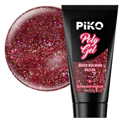 Polygel color, Piko, 30 g, 43 Glitter Rose Sparkler