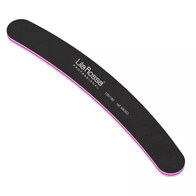 Pila unghii Lila Rossa, banana, neagra, granulatie 100/180