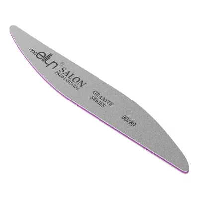Pila unghii Salon Professional, refolosibila, ovala, gri, granulatie 80/80