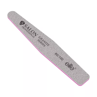 Pila unghii Salon Professional, refolosibila, romb, granulatie 80/100, gri