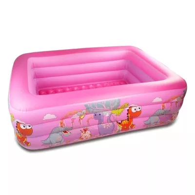 Piscina gonflabila, dreptunghiulara, 130 x 92 x 52 cm, roz