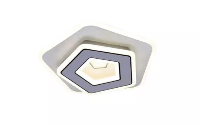 Plafoniera led cu telecomanda, pentagon, lumina reglabila, 100 W, lumina rece, calda, neutra