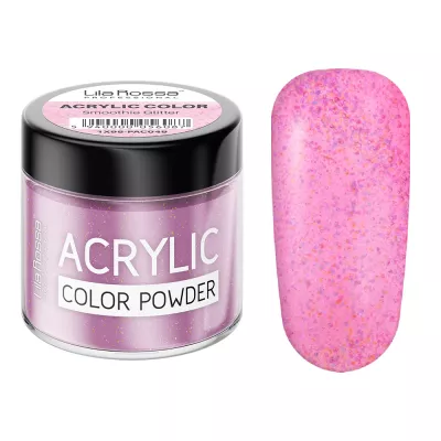 Pudra acrilica color, Lila Rossa, Smoothie Glitter, 7 g