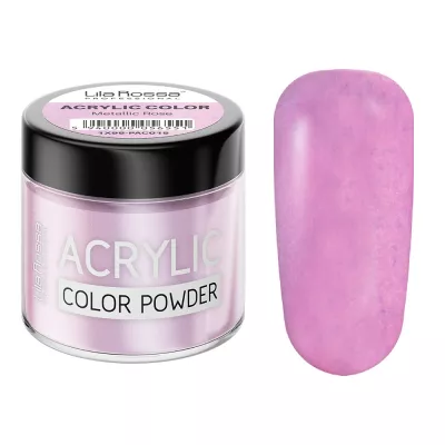 Pudra acrilica color, Lila Rossa, Metallic Rose, 7 g