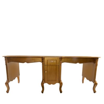Birou receptie salon, stil baroc, maro, 196 x 62 x 80 cm