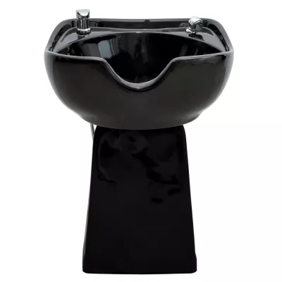 Scafa coafor Lila Rossa, unitate de spalare profesionala pentru salon coafor si frizerie, ceramica, negru, bx-6438