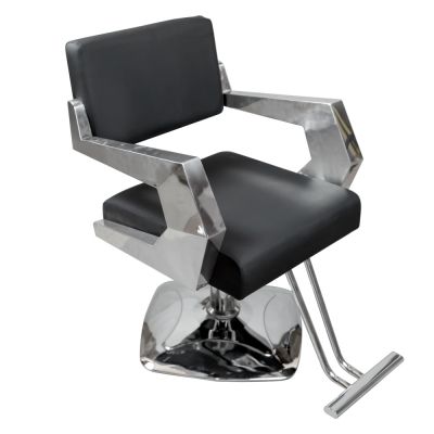 Scaun profesional de coafor si frizerie Lila Rossa, Steem, din piele ecologica, reglabil, suport de picioare