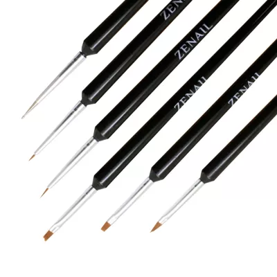 Set 6 pensule unghii nail art pentru pictura Zenail