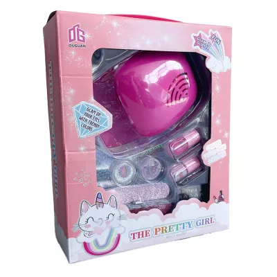 Set unghii false copii, set manichiura copii cu uscator, pila unghii si nail art
