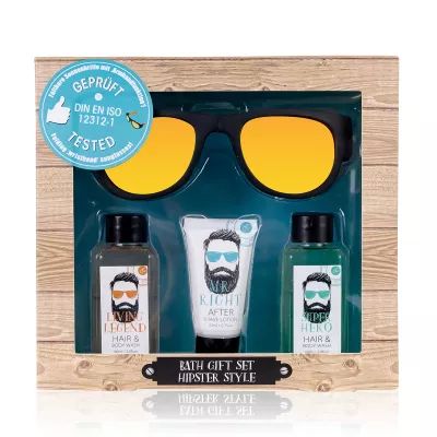 Set cadou barbati, gel de dus, after shave, ochelari soare