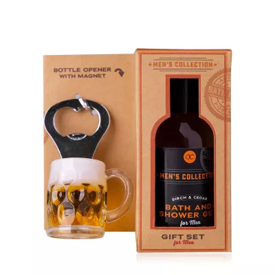 Set cadou barbati, gel de dus, desfacator bere, MEN'S COLLECTION