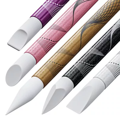 Set punctatoare pentru unghii, cu varf din silicon, 5 buc