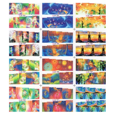 Sticker A4 pentru decor unghii, 12in1, V103-781-792