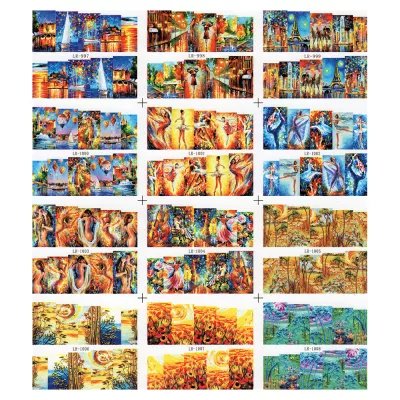 Sticker A4 pentru decor unghii 12 in 1, cu desene animate, 997-1008