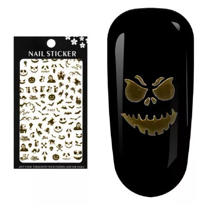 Stickere pentru decor unghii Lila Rossa, Halloween, f602-gold