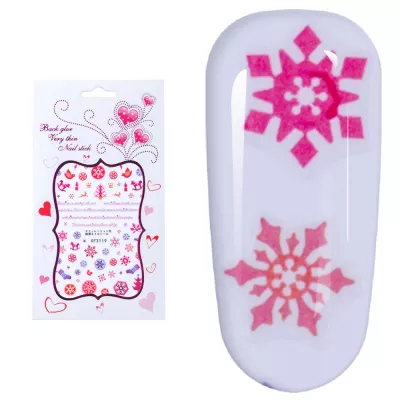 Sticker Lila Rossa pentru decor unghii, Craciun, Revelion si iarna, nail art, xf3119