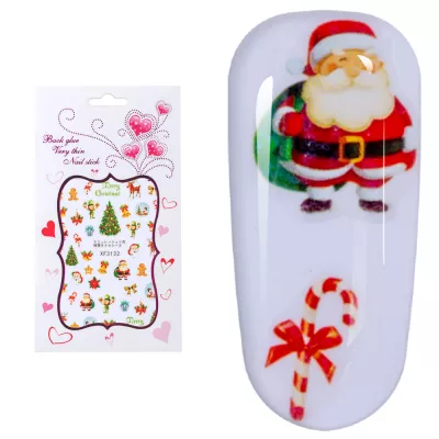 Sticker Lila Rossa pentru decor unghii, Craciun, Revelion si iarna, nail art, xf3132