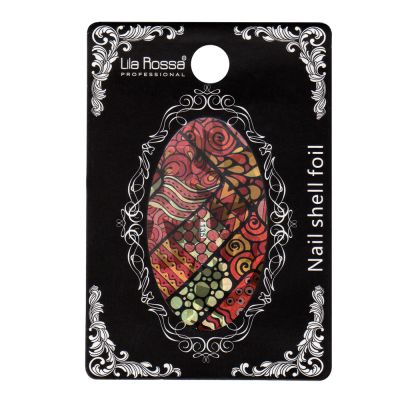 Folie decor unghii, Lila Rossa, cu adeziv, holografica, 135
