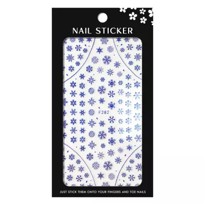 Stickere pentru decor unghii Lila Rossa, Craciun, Revelion, pentru iarna, f282-blue