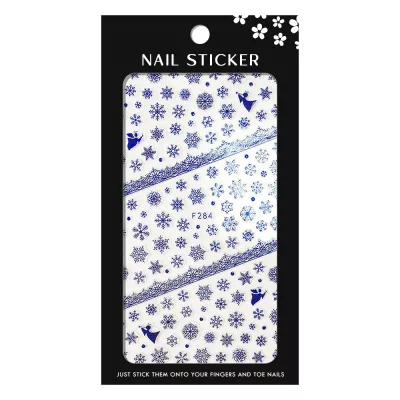 Stickere pentru decor unghii Lila Rossa, Craciun, Revelion, pentru iarna, f284-blue