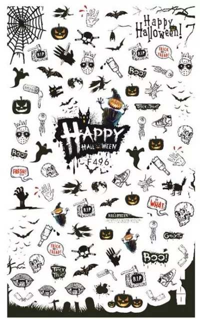 Stickere pentru decor unghii Lila Rossa, pentru Halloween, f496