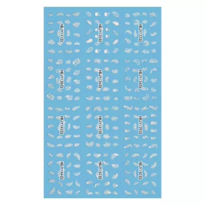 Set stickere A5 pentru decor unghii Lila Rossa, cu linii si forme, 12 buc, hbjy-137-140