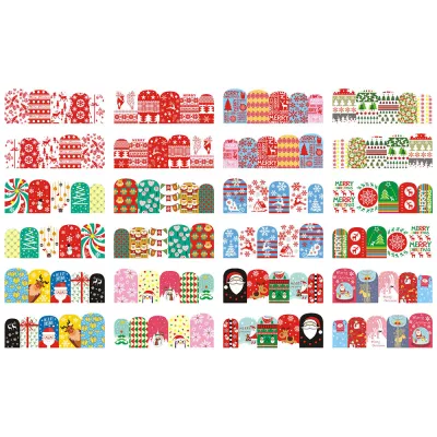 Set stickere nail art Lila Rossa, pentru Craciun, Revelion si iarna, 24 buc, bn-677-680