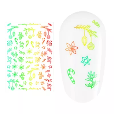Sticker nail art Lila Rossa, pentru Craciun, Revelion si iarna, 14.5 x 9.1 cm, tl0056