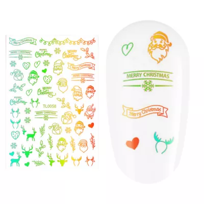 Sticker nail art Lila Rossa, pentru Craciun, Revelion si iarna, 14.5 x 9.1 cm, tl0058