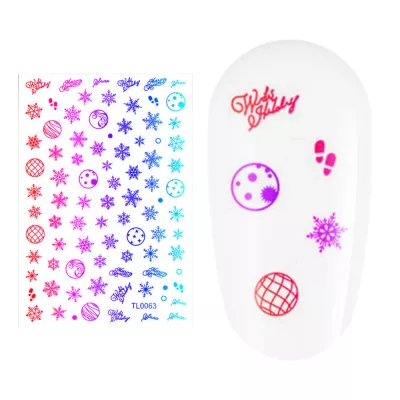 Sticker nail art Lila Rossa, pentru Craciun, Revelion si iarna, 14.5 x 9.1 cm, tl0063