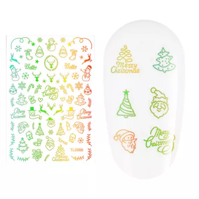 Sticker nail art Lila Rossa, pentru Craciun, Revelion si iarna, 14.5 x 9.1 cm, tl0066