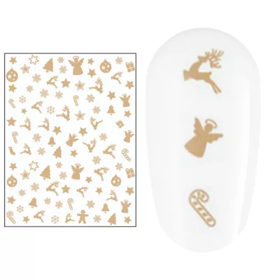 Sticker nail art Lila Rossa, pentru Craciun, Revelion si iarna, 15 x 9 cm, z-d4650