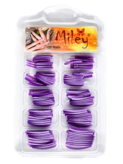 Tipsuri colorate, 100 buc, Purple