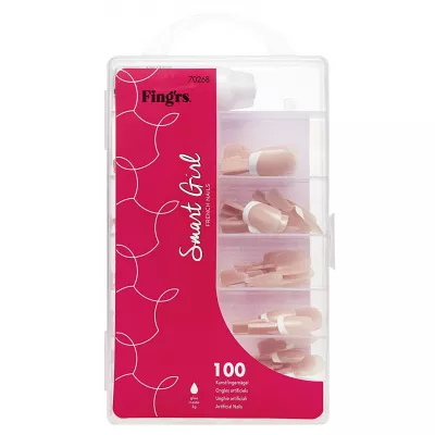 Tipsuri unghii false 100 buc pentru french, Fing'rs nailene, maro, Made in Vietnam
