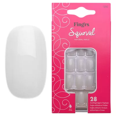 Nail kit unghii false color press-on, 28 buc + lipici unghii false + pila unghii + betisor portocal