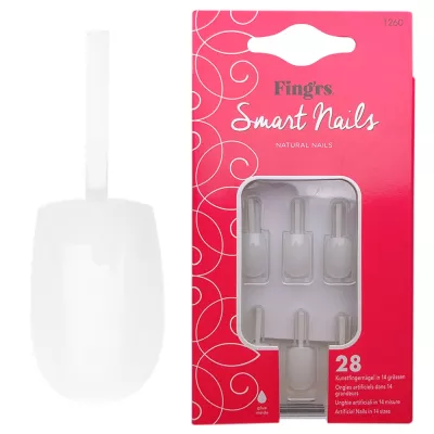 Tipsuri unghii false color press-on, smart nails, 24 buc + lipici unghii false + pila unghii + betisor portocal