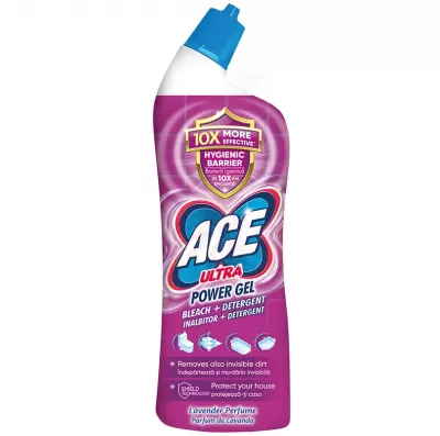 ACE ULTRA POWER GEL INALBITOR+DETERGENT LAVENDER 750ML 12/BAX