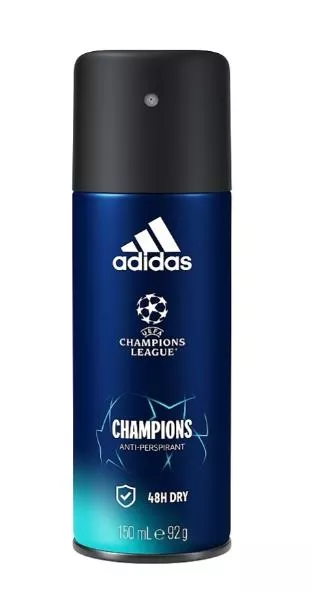 ADIDAS DEO MEN 48H DRY UEFA CHAMPIONS 150ML 6BUC/SET 24/BAX